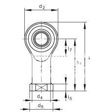 杆端轴承 GIKSR10-PS, 根据 DIN ISO 12 240-4 标准，特种钢材料，带右旋内螺纹，免维护