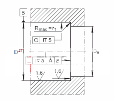 推力角接触球轴承 ZKLN1242-2RS-PE, 增加公差，双向，两侧唇密封