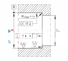 推力角接触球轴承 ZKLN3062-2RS-PE, 增加公差，双向，两侧唇密封