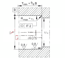 推力角接触球轴承 ZKLN3062-2RS, 双向，两侧唇密封