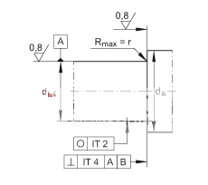 推力角接触球轴承 ZKLN3572-2RS, 双向，两侧唇密封