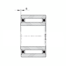 滚针轴承 NAO50X68X20-IS1, 无挡边