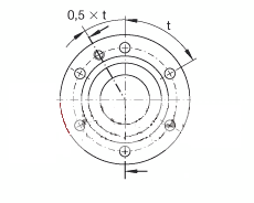 推力角接触球轴承 ZKLF1255-2RS, 双向，螺钉安装，两侧唇密封