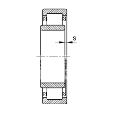 圆柱滚子轴承 NU416-M1, 根据 DIN 5412-1 标准的主要尺寸, 非定位轴承, 可分离, 带保持架