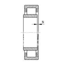 圆柱滚子轴承 NU338-E-M1, 根据 DIN 5412-1 标准的主要尺寸, 非定位轴承, 可分离, 带保持架