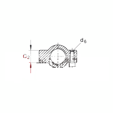 液压杆端轴承 GIHNRK110-LO, 根据 DIN ISO 12 240-4 标准，带右旋螺纹夹紧装置，需维护