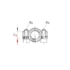 液压杆端轴承 GIHNRK50-LO, 根据 DIN ISO 12 240-4 标准，带右旋螺纹夹紧装置，需维护