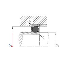 主轴轴承 HCB7218-C-T-P4S, 调节，成对或单元安装，接触角 α = 15°，陶瓷球，限制公差