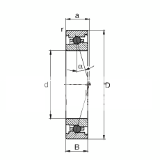 主轴轴承 HC71916-C-T-P4S, 调节，成对或单元安装，接触角 α = 15°，陶瓷球，限制公差