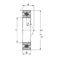 主轴轴承 HC71917-E-T-P4S, 调节，成对或单元安装，接触角 α = 25°，陶瓷球，限制公差