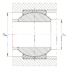 关节轴承 GE25-PB, 根据 DIN ISO 12 240-1 标准，尺寸系列 K，需维护