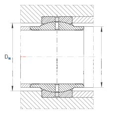 关节轴承 GE160-LO, 根据 DIN ISO 12 240-1 标准，需维护